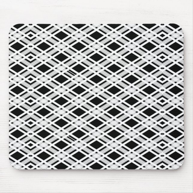Striped Plaid Pattern Mouse Mat (Front)