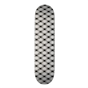 Striped Plaid Pattern Skateboard