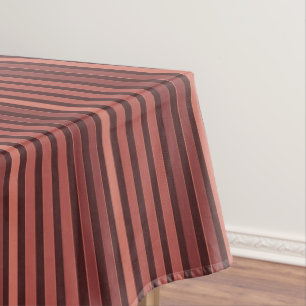 Striped plain pattern retro brown tablecloth