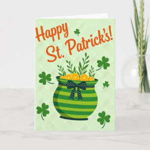 Striped Pot Of Gold Card