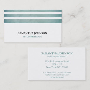Striped Psychotherapy Therapist Counselor Classic Business Card
