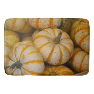 Striped Pumpkin Bath Mat