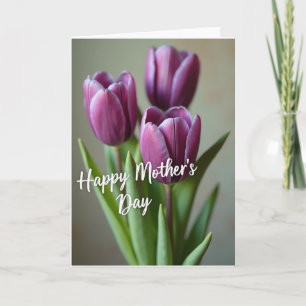 Striped Purple Blossom Card