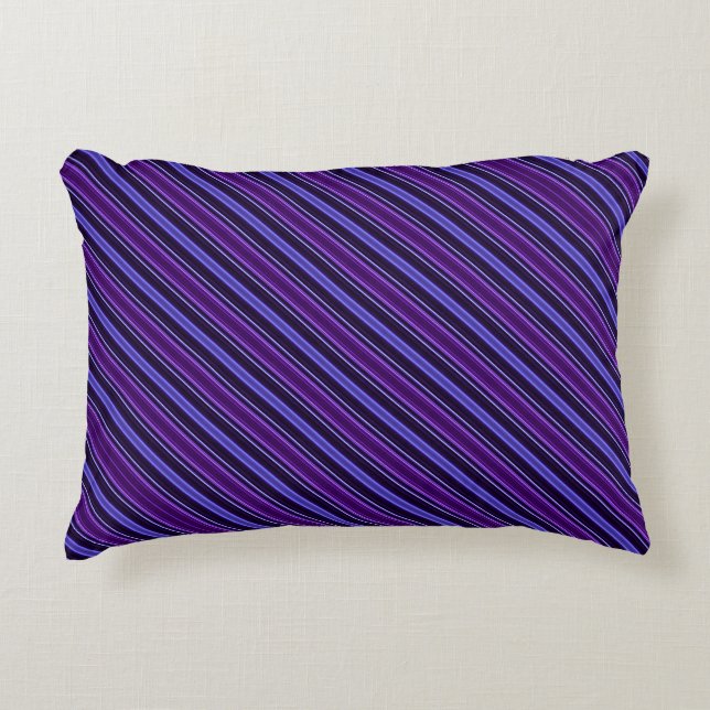 Striped Purples Decorative Cushion (Front)