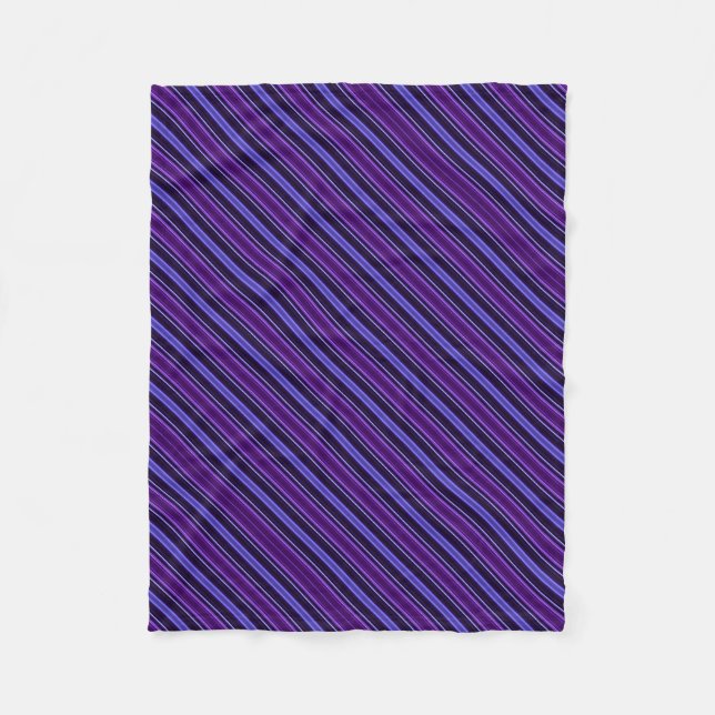 Striped Purples Fleece Blanket (Front)