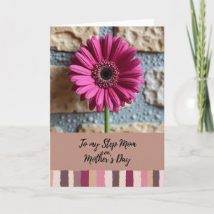 Striped Radiant Flower Design Card