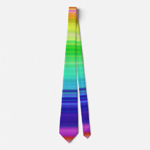 Striped Rainbow Background Gradient Tie