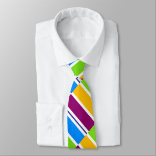 Striped Rainbow Coloured Tie