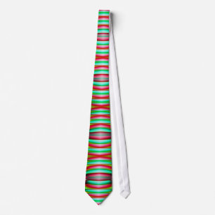 striped rainbow fractal tie