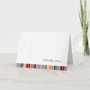 Striped Rainbow   Greeting Card   Customisable
