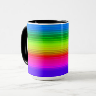 Striped rainbow mug