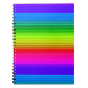 Striped rainbow notebook