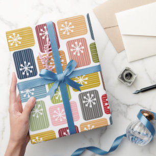 Striped Rectangles  Wrapping Paper