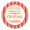 Striped red green cookie swap baking gift stickers