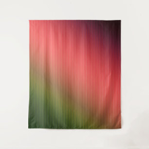 Striped, red , green , gradient   tapestry