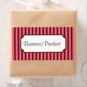 Striped Retro Business Labels