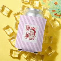Striped retro Santa Most Wonderful Time for a Beer