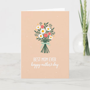 Striped Ribbon Bouquet Card