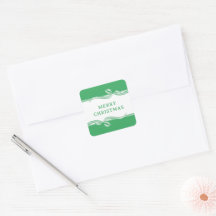 Striped Ribbon Square Sticker