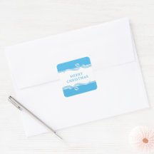 Striped Ribbon Square Sticker