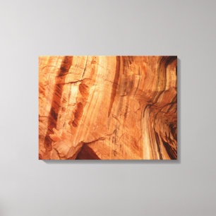 Striped Rock of Double Arch Alcove I from Zion Canvas Print