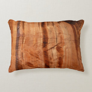 Striped Rock of Double Arch Alcove II at Zion Decorative Cushion