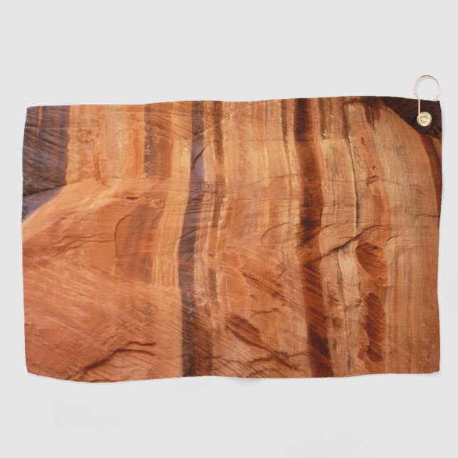 Striped Rock of Double Arch Alcove II at Zion Golf Towel (Horizontal)