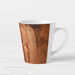 Striped Rock of Double Arch Alcove II at Zion Latte Mug