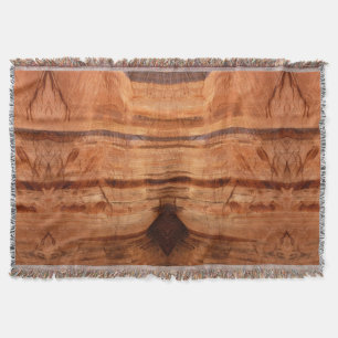 Striped Rock of Double Arch Alcove II at Zion Throw Blanket