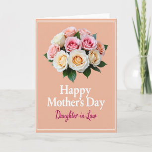 Striped Rose Bouquet Happy Card