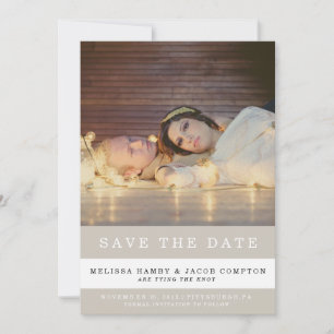 Striped Save the Date Announcement