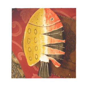 Striped Sensation Tiger Barb Fish Art Print Notepad