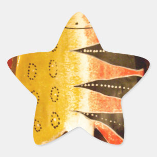 Striped Sensation Tiger Barb Fish Art Print Star Sticker