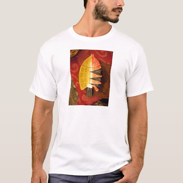 Striped Sensation Tiger Barb Fish Art Print T-Shirt (Front)