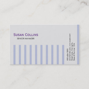 Striped Simple Modern Elegant Professional Business Card