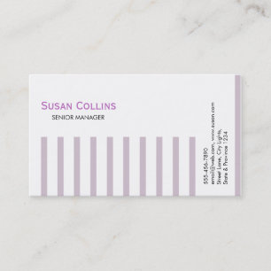 Striped Simple Modern Elegant Professional Business Card