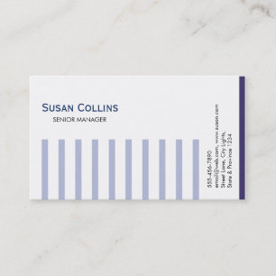 Striped Simple Modern Elegant Professional Business Card
