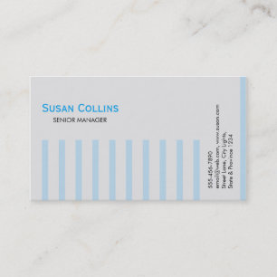 Striped Simple Modern Elegant Professional Business Card