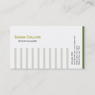 Striped Simple Modern Elegant Professional Business Card