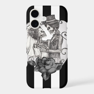 Striped Skeleton Love Couple Marriage Dance