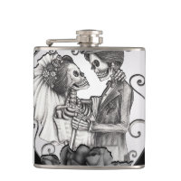 Striped Skeleton Love Couple Marriage Dance