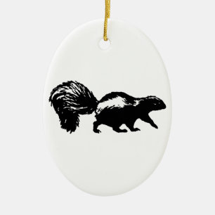 Striped Skunk Ceramic Tree Decoration