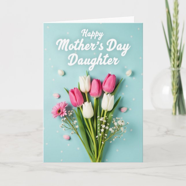 Striped Spring Blossom Card (Front)