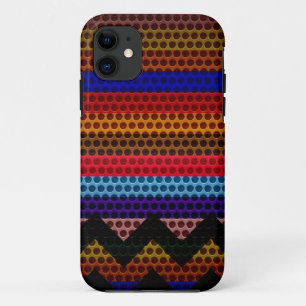 Striped Stainless Steel Hole Metal 2 iPhone 11 Case