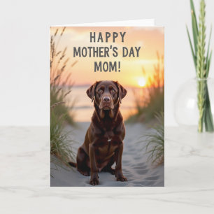 Striped Sunset Mothers Day Card