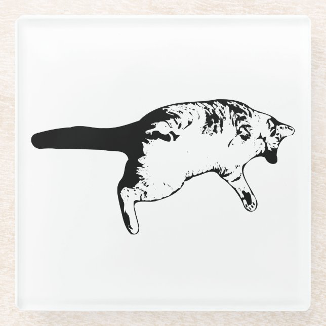 Striped Surprise for Your Table Glass Coaster (Front)