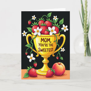 Striped Sweetest Mom Award Card