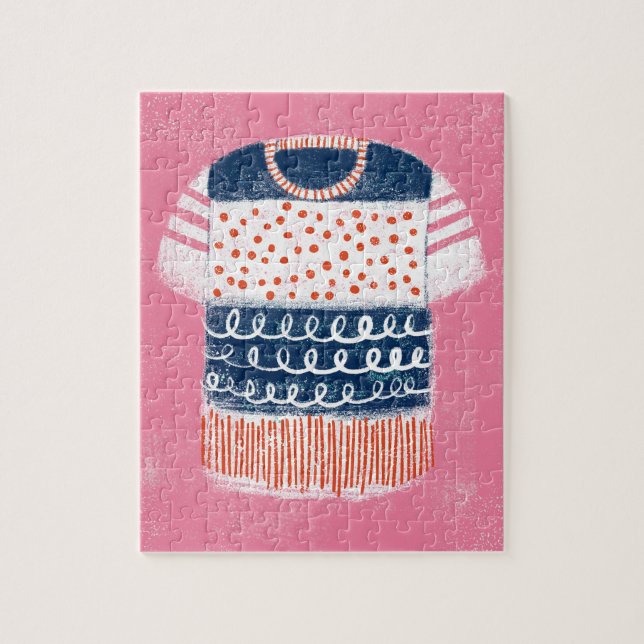 Striped T-shirt Jigsaw Puzzle (Vertical)