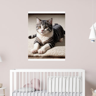 Striped Tabby Cat Photography Art Print