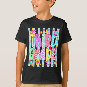 Striped teacher preppy 3rd third grade back to T-Shirt